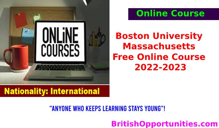 Boston University Massachusetts Free Online Course 2022-2023