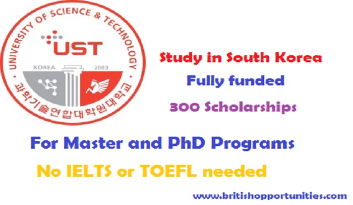 UST Scholarship 2023 in South Korea